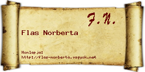 Flas Norberta névjegykártya